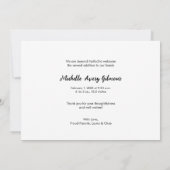 Pasgeboren baby meisje foto modern dank u aankondiging (Achterkant)