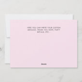 Pasgeboren baby meisje Roze foto geboorteaankondig Feestdagenkaart (Achterkant)