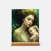 Pasgeboren Baby met moeder ontwerp acryl teken Acryl Bord (Voorkant)