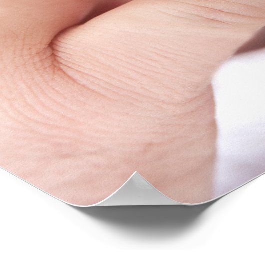 pasgeboren baby met vingers poster (Hoek)