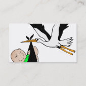 Pasgeboren Baby & Ooievaar Visitekaartje (Achterkant)