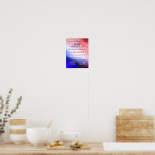 pasgeboren baby rood wit blauw poster (Keuken)