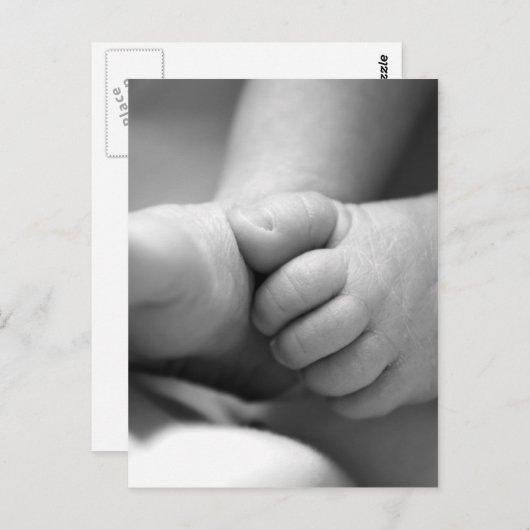 pasgeboren baby ' s briefkaart (Voorkant / Achterkant)