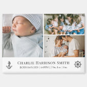 Pasgeboren Baby statistieken en foto Magneet (Voorkant)