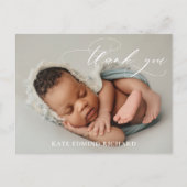 Pasgeboren Baby Stats foto geboorte aankondiging Briefkaart (Voorkant)