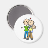 Pasgeboren Baby Stick figuur magneet (Voorkant / Achterkant)