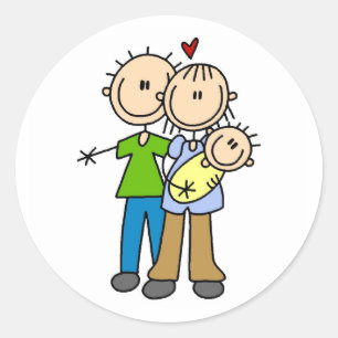 Pasgeboren Baby Stick figuur Sticker