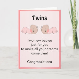 Pasgeboren Baby-tweeling Kaart