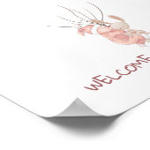 Pasgeboren Baby Vingerprint gastboek Poster (Hoek)