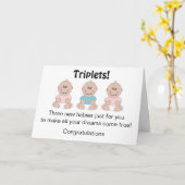 pasgeboren drieling kaart (Gele Bloem)