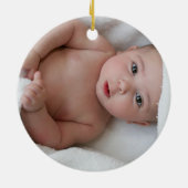 Pasgeboren Eerste Kerstmis Schattig Nieuwe Baby Aa Keramisch Ornament (Achterkant)