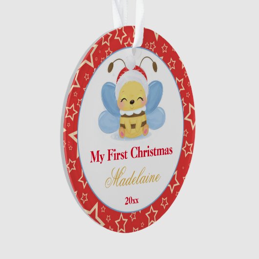 Pasgeboren eerste kerstversiering Baby Ornament (voorkant)