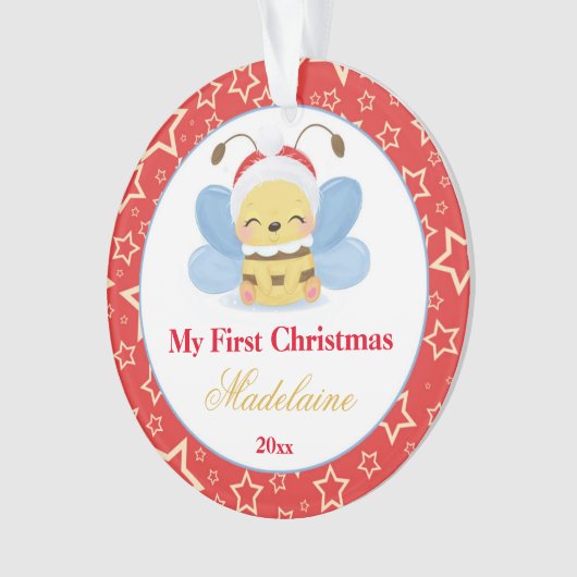 Pasgeboren eerste kerstversiering Baby Ornament (voorkant)