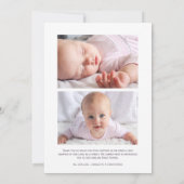 Pasgeboren Elegant introduceert foto-collage geboo Aankondiging (Achterkant)