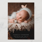 pasgeboren foto baby geboorte aankondiging (Voorkant)