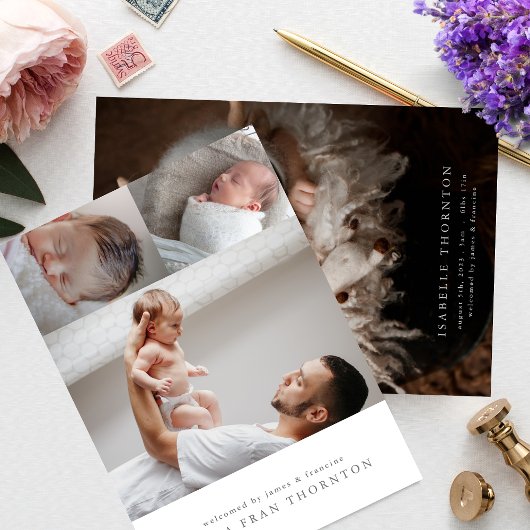 pasgeboren foto baby geboorte aankondiging