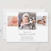 Pasgeboren foto collage geboorte aankondiging (Achterkant)