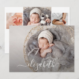 Pasgeboren foto collage geboorte aankondiging