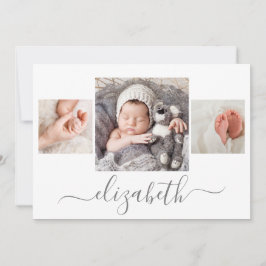 Pasgeboren foto collage geboorte aankondiging