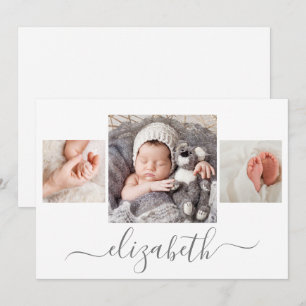 Pasgeboren foto collage geboorte aankondiging