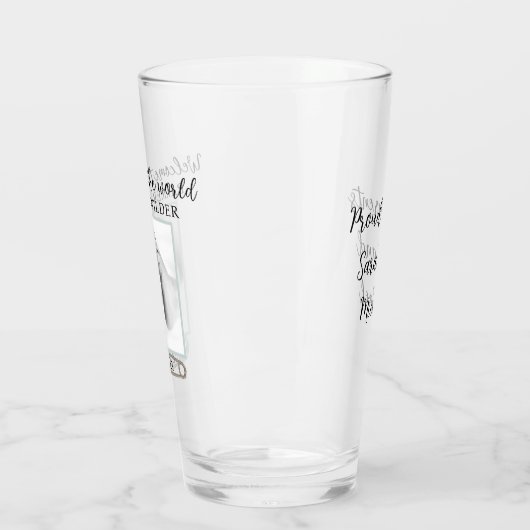 Pasgeboren Foto Welkom Baby Boy Proud Ouder Glas (Links)