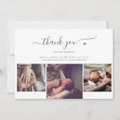 Pasgeboren Fotocollage Geboorteaankondiging Dank u Bedankkaart (Voorkant)
