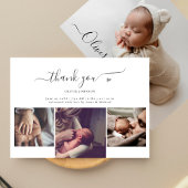 Pasgeboren Fotocollage Geboorteaankondiging Dank u Bedankkaart