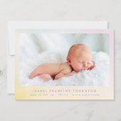 Pasgeboren Fotocollage Rainbow baby Geboorte Aankondiging (Voorkant)