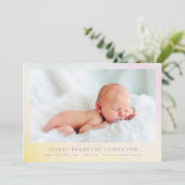 Pasgeboren Fotocollage Rainbow baby Geboorte Aankondiging (Staand voorkant)