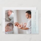 Pasgeboren Fotocollage Rainbow baby Geboorte Aankondiging (Achterkant)