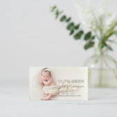 Pasgeboren Fotografie Baby Fotograaf 2 Foto Visitekaartje (Staand voorkant)