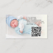 Pasgeboren Fotografie Baby Fotograaf 2 Foto Visitekaartje (Achterkant)