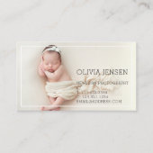 Pasgeboren Fotografie Baby Fotograaf 2 Foto Visitekaartje (Voorkant)