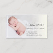 Pasgeboren Fotografie Baby Fotograaf 2 Foto Visitekaartje (Voorkant)