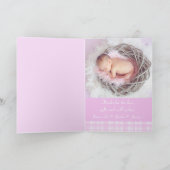 Pasgeboren fotomomento-kaart - lillac cheque kaart (Binnen)
