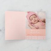 Pasgeboren fotomomento-kaart - perzikcheque kaart (Binnen)