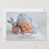 Pasgeboren Geboorte Aankondiging 4- Foto Dank u Ka (Voorkant)