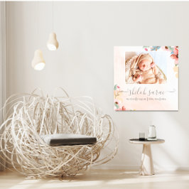 Pasgeboren geboorte statistieken foto canvas