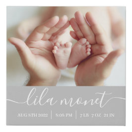 Pasgeboren Geboorte Statistieken Ingepakt Canvas P