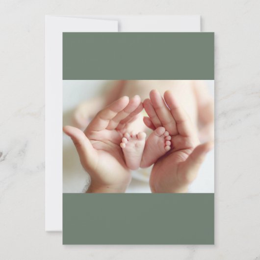 Pasgeboren geboorte Stats Foto Aankondiging Kaarte (Achterkant)