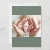 Pasgeboren geboorte Stats Foto Aankondiging Kaarte (Achterkant)