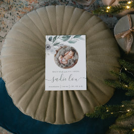 Pasgeboren geboorte Stats Foto Aankondiging Kaarte