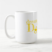 Pasgeboren Gele Droom Papa Tekst Graphic Koffiemok (Links)