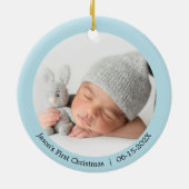 Pasgeboren in pandemie met foto-ornament keramisch ornament (Achterkant)