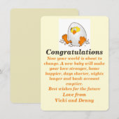 Pasgeboren kaart. aankondiging (Voorkant / Achterkant)