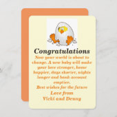 Pasgeboren kaart. aankondiging (Voorkant / Achterkant)