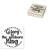 Pasgeboren King Christmas Square Wood Rubberstempel (Gestempeld)