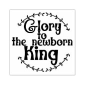 Pasgeboren King Christmas Square Wood Rubberstempel (Afrduk)