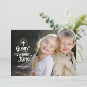 Pasgeboren Koning | de Godsdienstige Foto van de Feestdagenkaart (Staand voorkant)