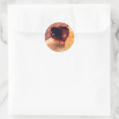 Pasgeboren kuiken (2) ronde sticker (Tas)